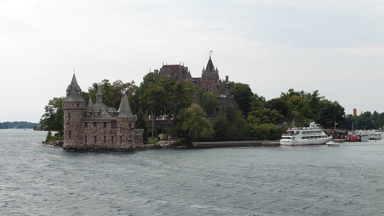 Boldt Castle and Power House on Heart Island in the Thousand Islands