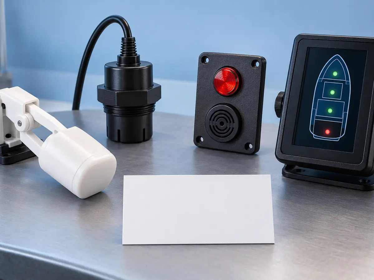 Conceptual float switch, electronic sensor, alarm panel and generic multi-zone monitor