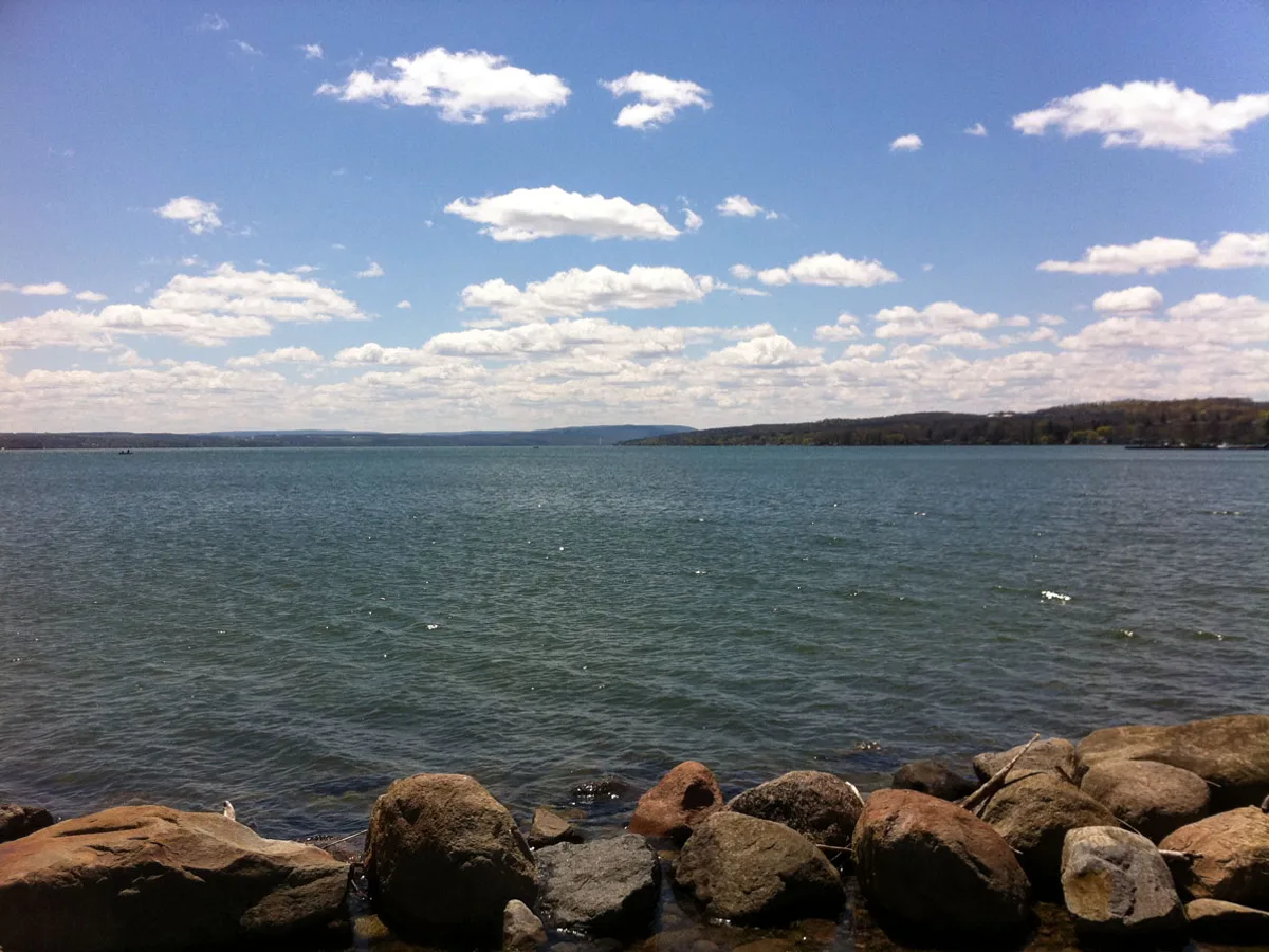 Canandaigua Lake viewed from Kershaw Park at its north end