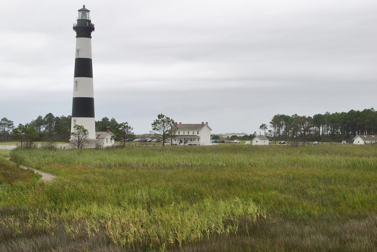 Chesapeake Bay lighthouse and marsh shoreline