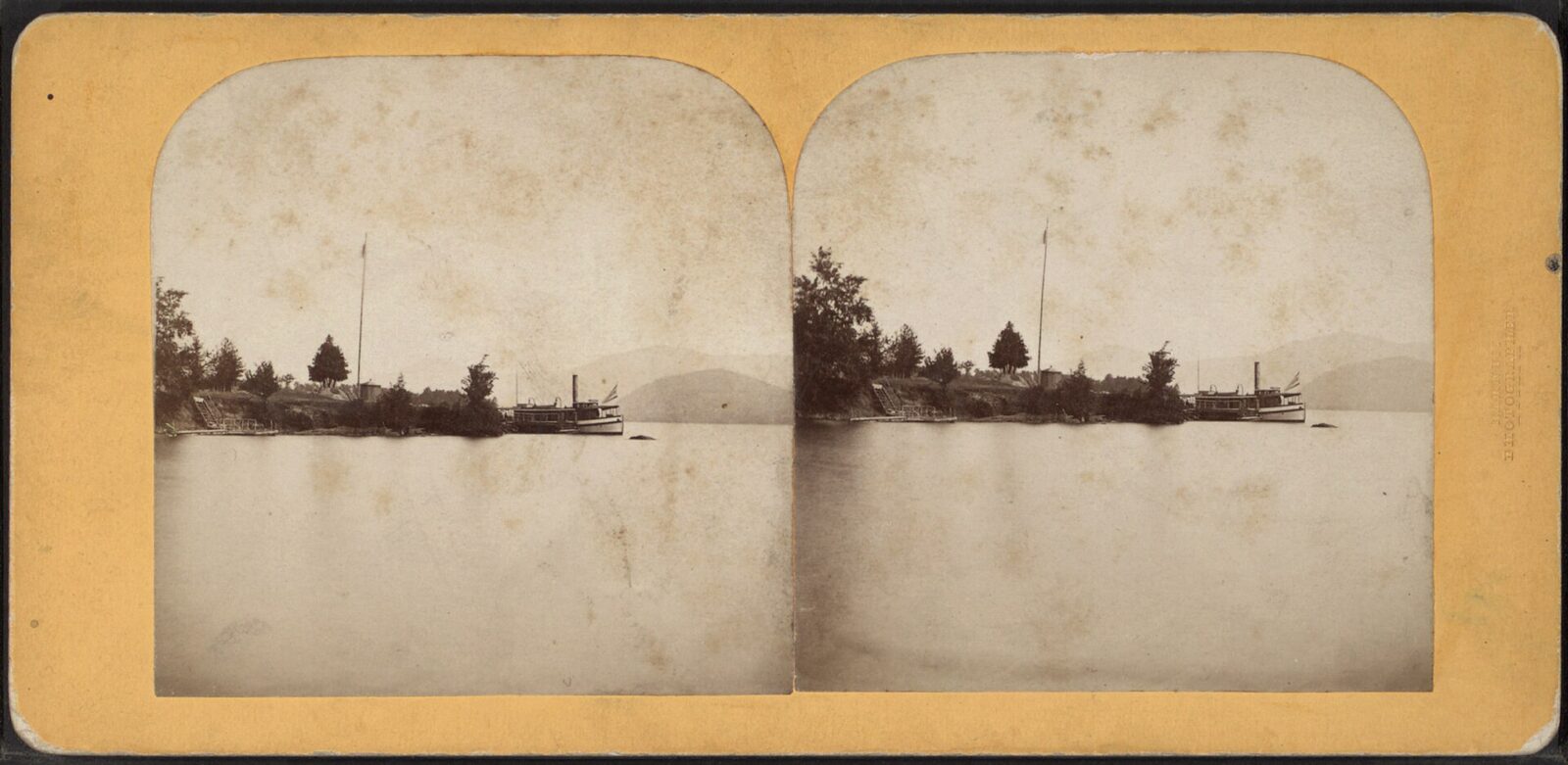 Bolton Landing and the mountain shoreline of Lake George