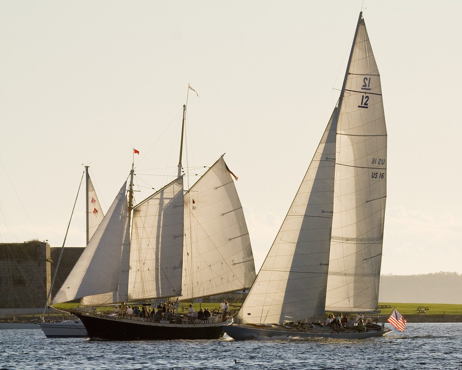 Sailboats in Newport Harbor, Rhode Island